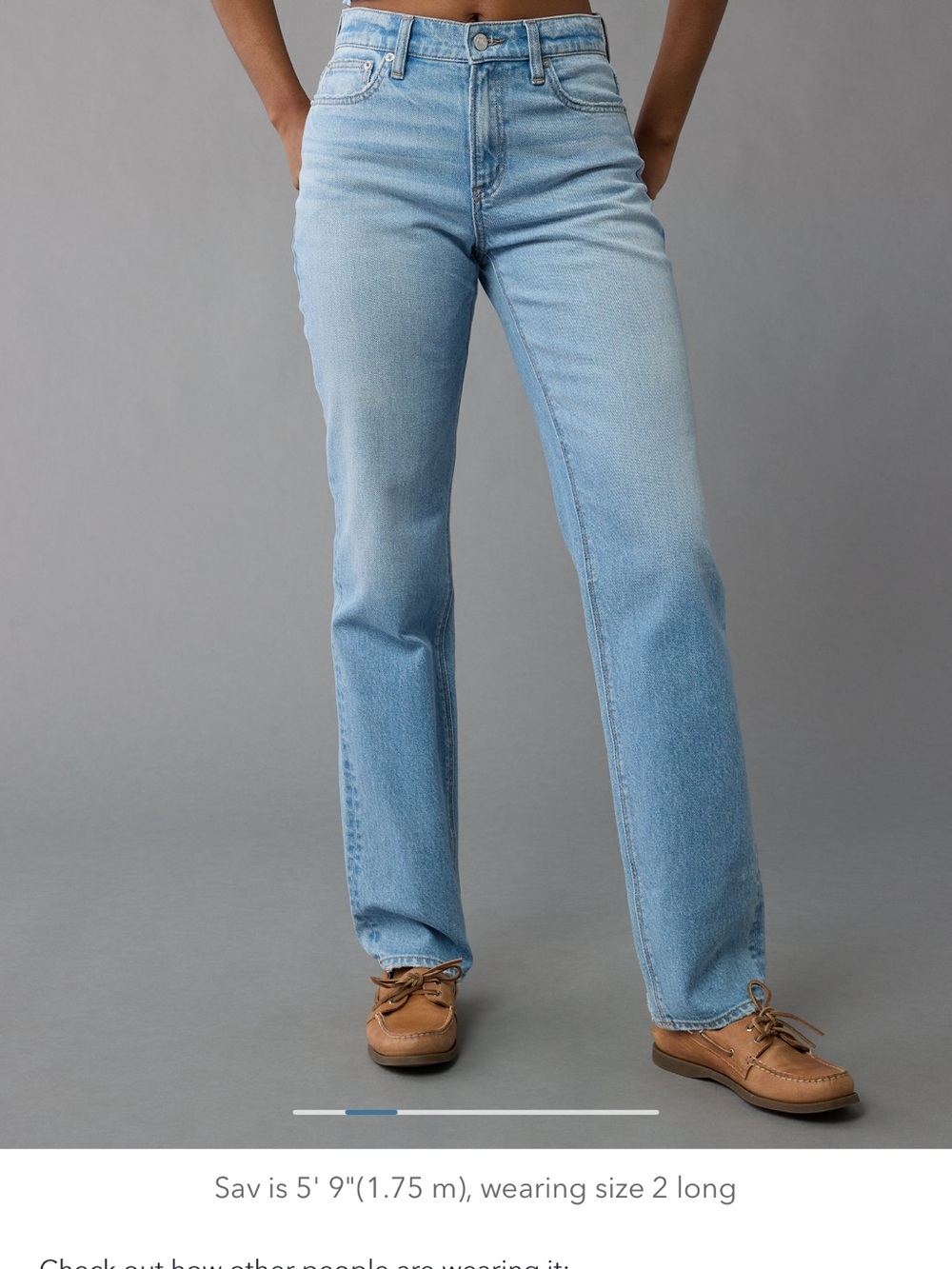 American Eagle Outfitters Light Blue Super High-rise Straight Leg Jeans size 6